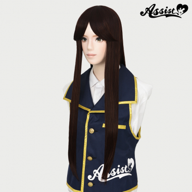 Long Wig with 1 Round Skin Top Red Brown 2T33