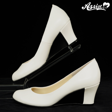 Fake Heel Pumps　White