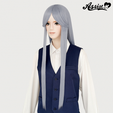 Long Wig with 1 Round Skin Top　Etoile Gray NETG-211