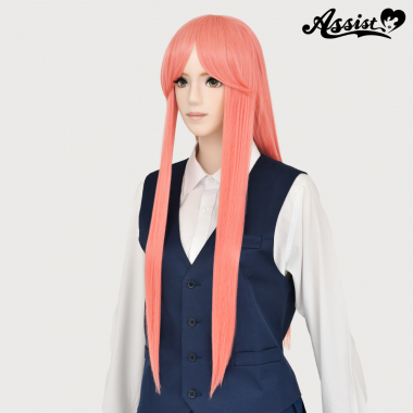 Long Wig with 1 Round Skin Top　Salmon Rose NSMR-192