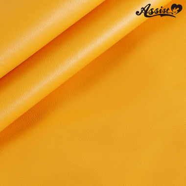 Stretch Synthetic Leather Fabric 135cm Wide X 50cm Yellow/Orange No.22