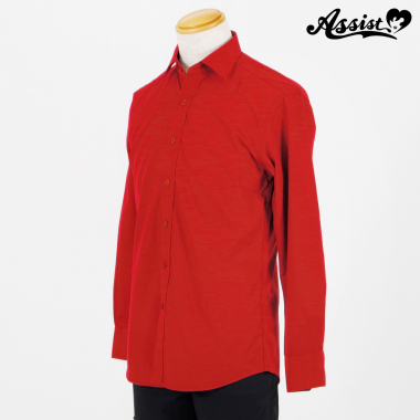 Colored Shirt (men's Style/long Sleeve) Red