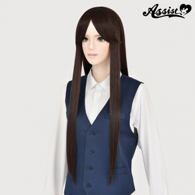 Long Wig with 1 Round Skin Top　Funny Brown NFBR-174