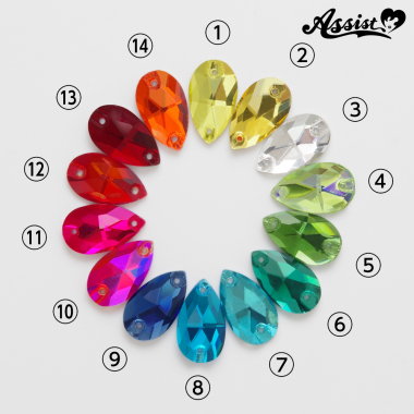 [While Supplies Last] Bijou Teardrop Shape 1.8cm 2 Pieces　Orange