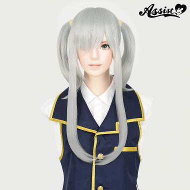 Twin Tail Wig White Silver 60