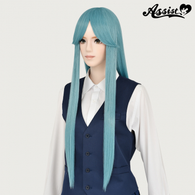 Long Wig with 1 Round Skin Top Shadow Blue NSW-190