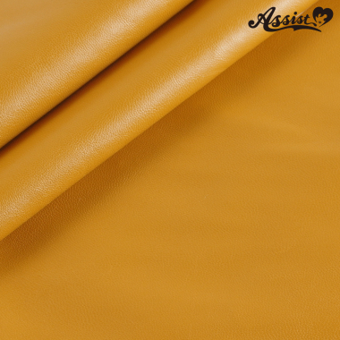Stretch Synthetic Leather Fabric 135cm Wide X 50cm Yellow/Orange No.21