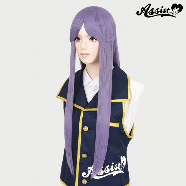 Long Wig with 1 Round Skin Top　Purple Ash NMDL-16