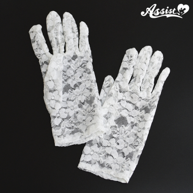 Lace gloves　White