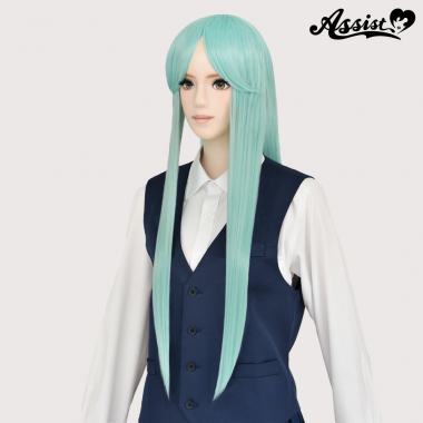 Long Wig with 1 Round Skin Top Pastel Green NGUS-63