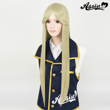 Long Wig with 1 Round Skin Top　Powder Gold NPG-123