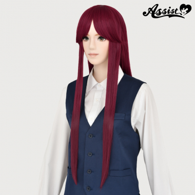 Long Wig with 1 Round Skin Top　Red Plum NRP-102