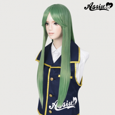 Long Wig with 1 Round Skin Top　Romance Green NLM-32