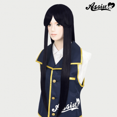 Long Wig with 1 Round Skin Top　Black Purple NPABD-8