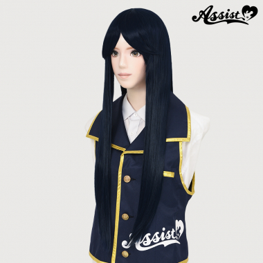 Long Wig with 1 Round Skin Top Dark Blue NDRB-99