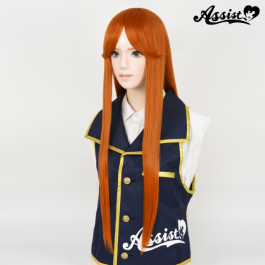 Long Wig with 1 Round Skin Top　Orange NGOO-13