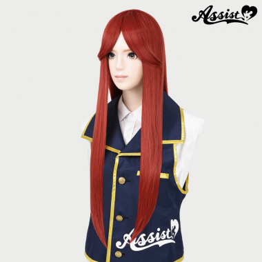 Long Wig with 1 Round Skin Top Raspberry NHB-121