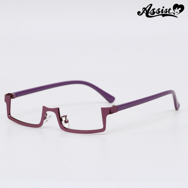 Half Frame Glasses (lower Type) Without Lenses　purple