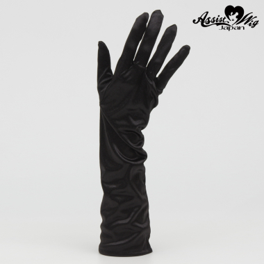 Satin gloves (medium)　Black