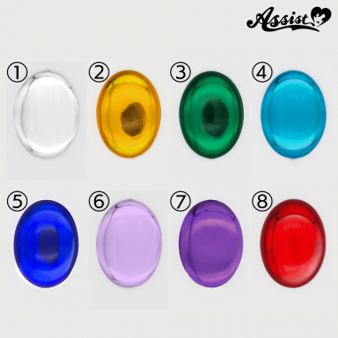 Crystal Part, Oval, 4cm, 1 Piece, Type A　blue