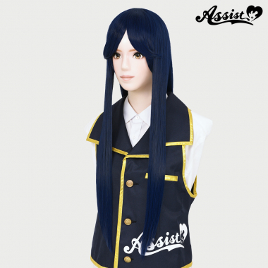 Long Wig with 1 Round Skin Top Navy NAZ-55