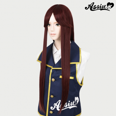 Long Wig with 1 Round Skin Top　Brick Red 282