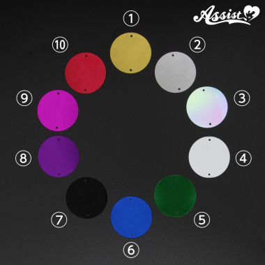 [While Supplies Last] Sequins, Round, 3cm, 10 Pieces　Aurora