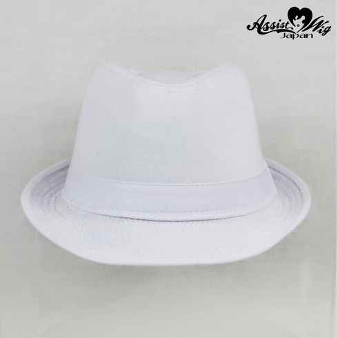 Folded hat　White