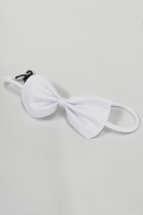 A bow tie　White