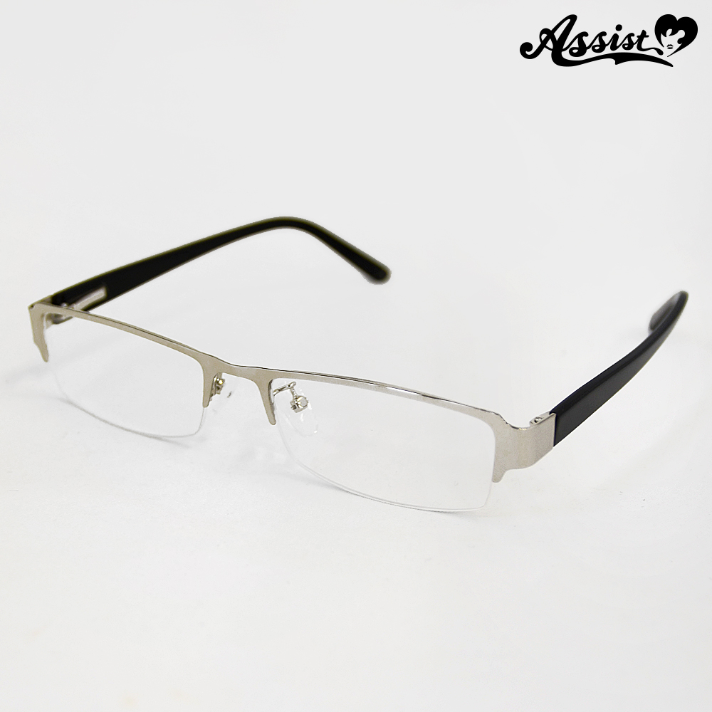 Half frame glasses (upper type)　Silver