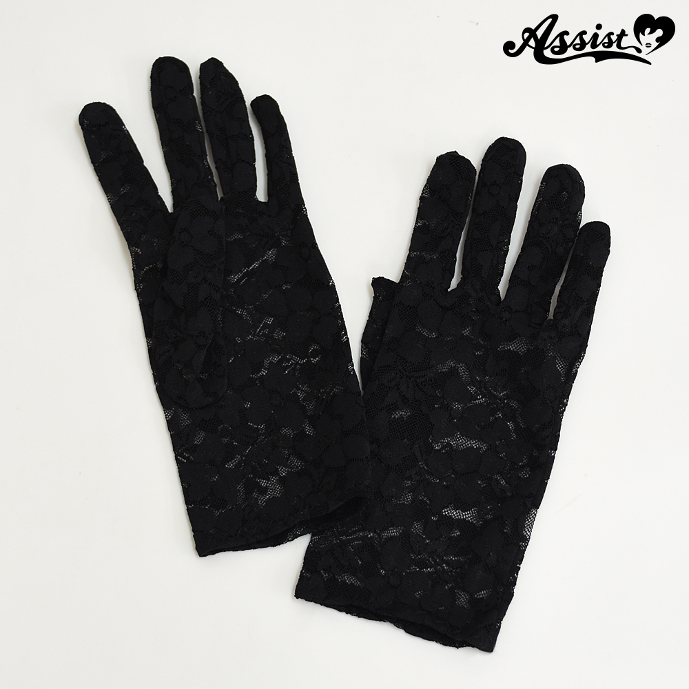 Lace gloves　Black