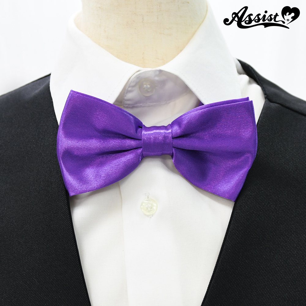Bow tie double ribbon　purple