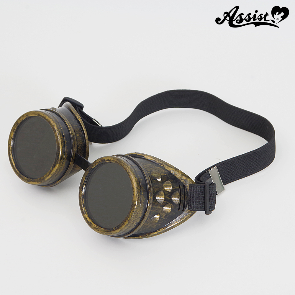 Round goggles gold　Gold