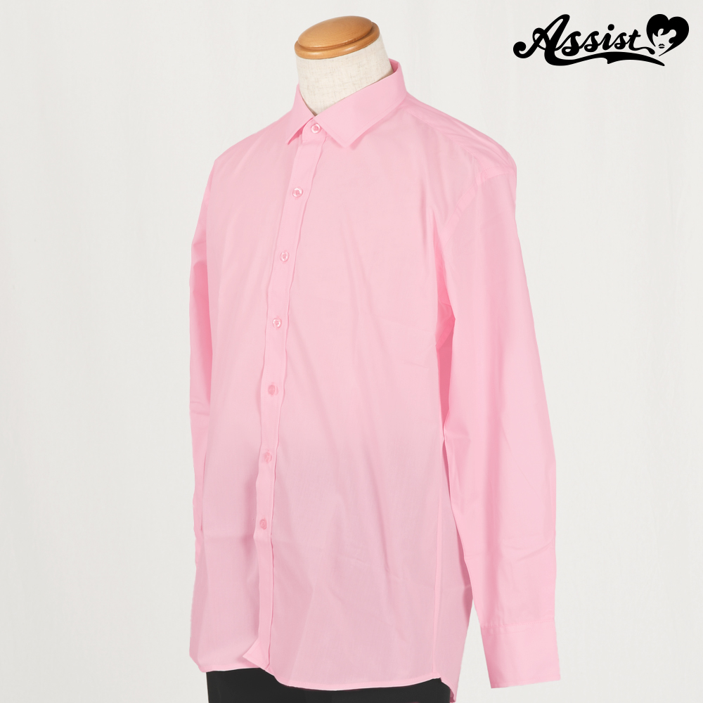 Color shirt (men's clothing, long sleeves)　Light Pink
