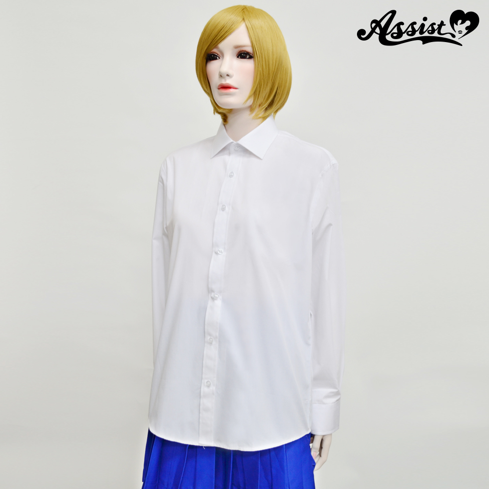 Color shirt (men's clothing, long sleeves)　White