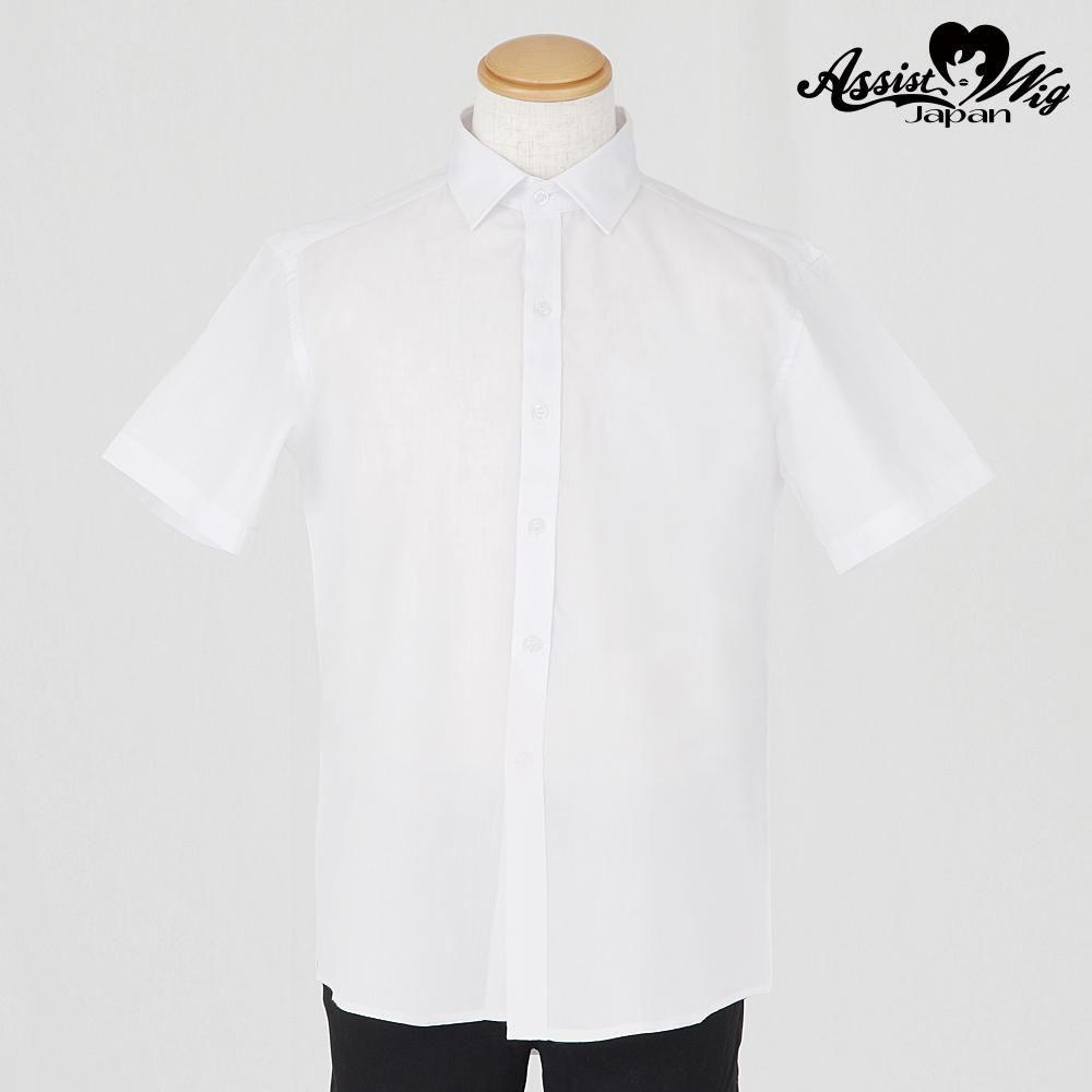 Renewal version color shirt (front left, short sleeve)　White