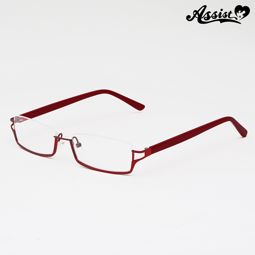 Half-frame glasses (lower type)　Red